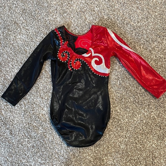 GK Elite Black and Red Leotard. Adult XS - Picture 3 of 3